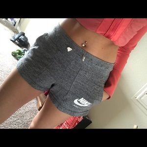 Nike light grey lounge shorts